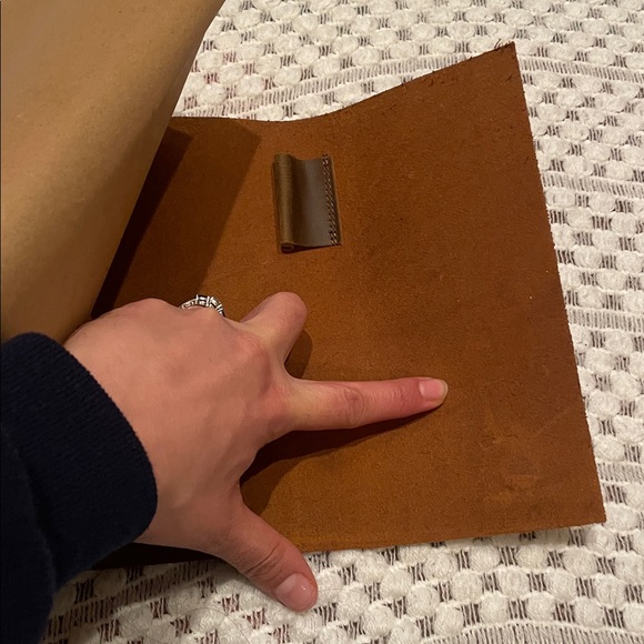 NWT Sovereign Brown Leather Travelers Journal Set with Pen - Picture 6 of 16